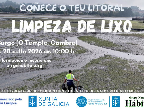 Retirada de lixo na ría do Burgo – Cambre