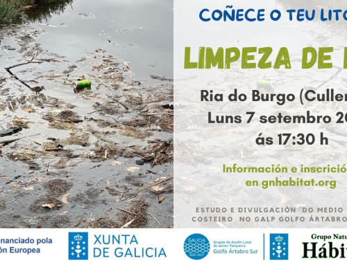 Limpeza de lixo na ría do Burgo – Culleredo